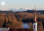 Ein Winterblick über den unrestaurierten Trum von St. Katharina in Mühldorf